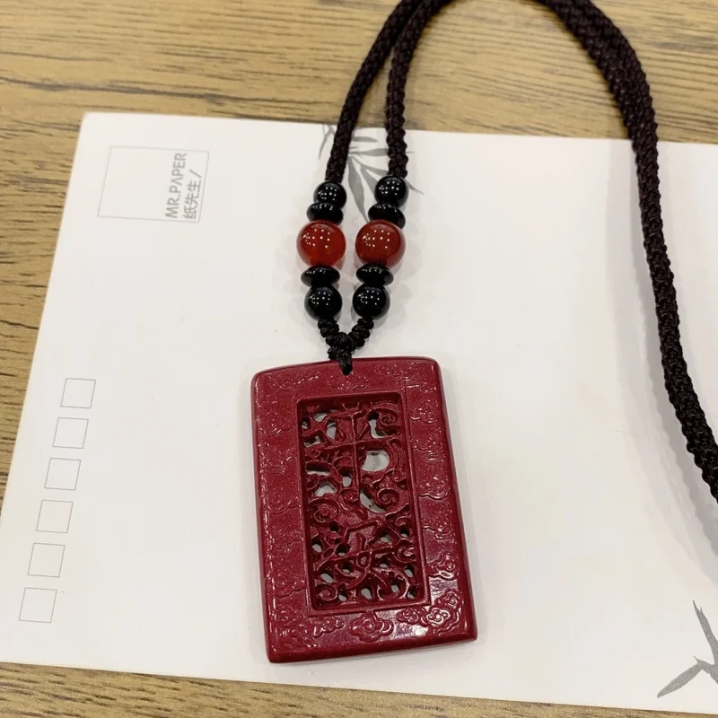 High-content purple gold sand , peace and tranquility amulet, square pendant, unisex keychain