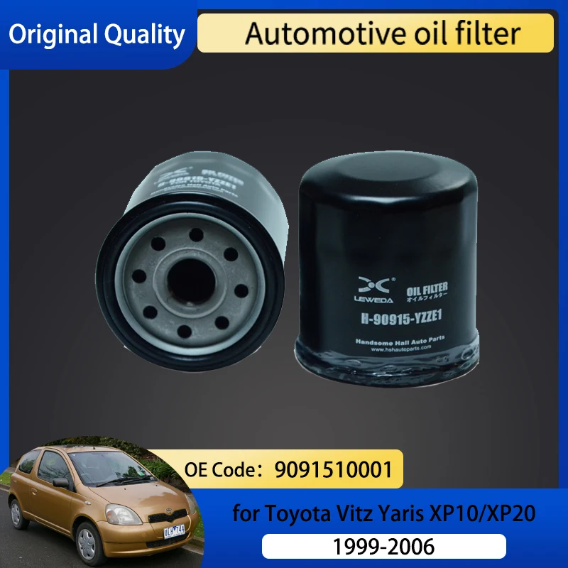 Oil Filter Element for Toyota Vitz Yaris XP10 XP20 Echo MK1 1999 2000 2001 2002 2003 2004 2005 2006 9091510001 Accessories Parts