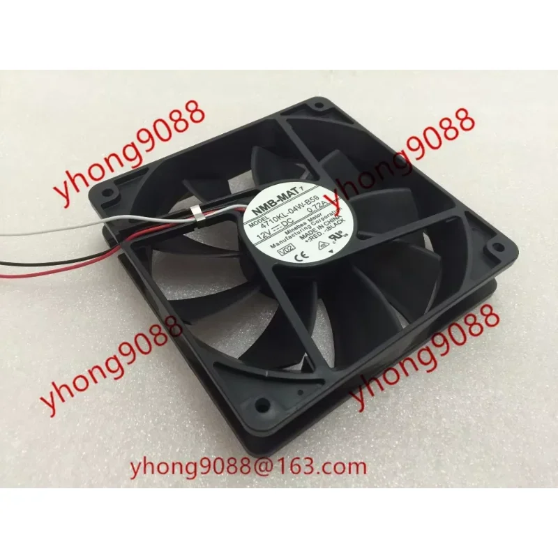

NMB-MAT 4710KL-04W-B59 V02 DC 12V 0.72A 120X120X25mm Server Cooling Fan