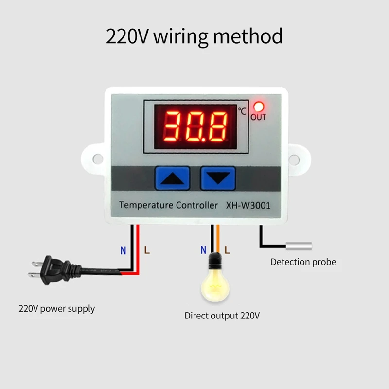 Controlador de temperatura Digital, interruptor de Control del termostato y sensores termistor, sonda de temperatura