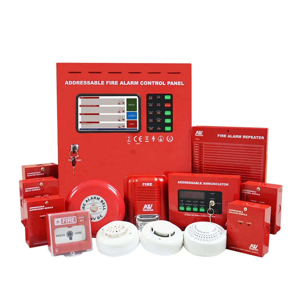 Wireless Addressable Fire Alarm Panel With GSM Module