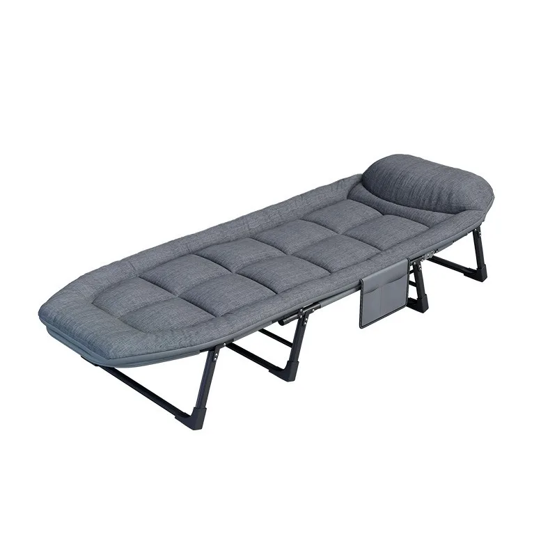 Cama Plegable Metálica Ajustable para Camping, Cama Individual Reclinable, Suave y Plegable, Silla Cama Plegable para Adultos, Sillas de Playa