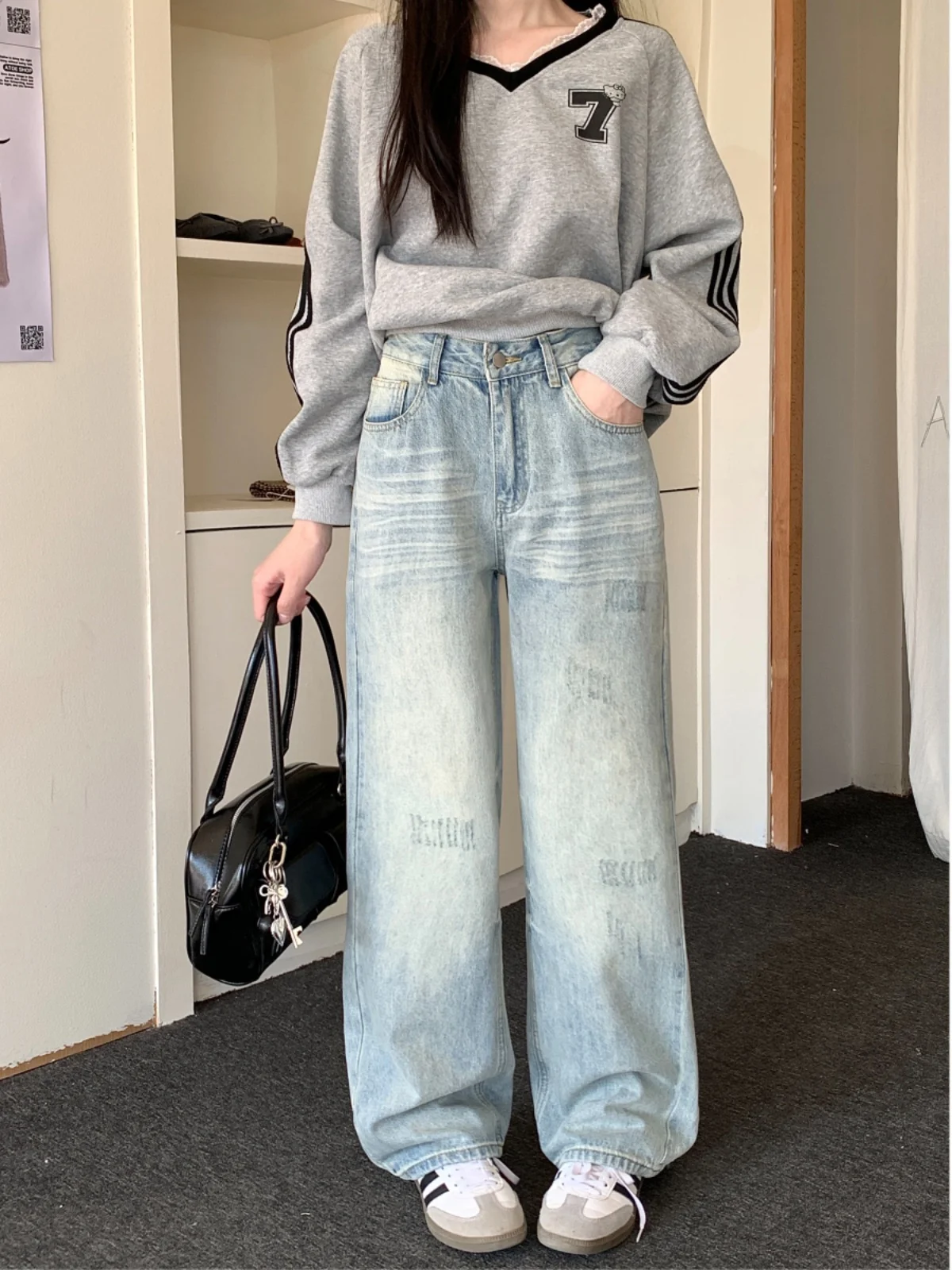

Jeans Femmes Downtown Clothes Woman Kawaii Cute Sweet Japanese Harajuku Korean Female Clothing Denim Fashion Aesthetic Pastel