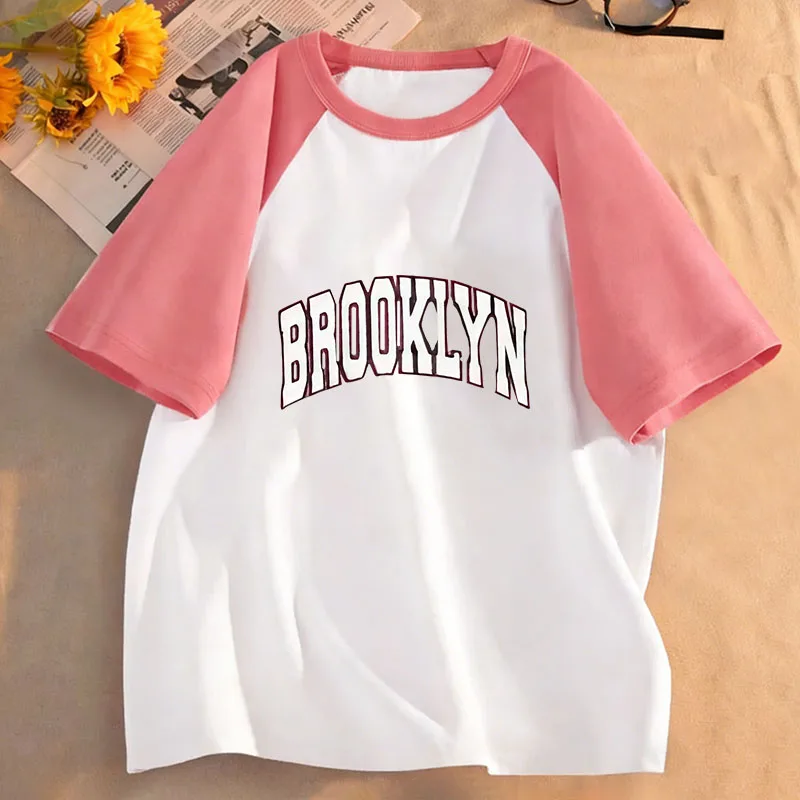 Brooklyn Letter Bedruckte Mode-T-Shirts mit kurzen Ärmeln, Kinder-T-Shirt für Jungen und Mädchen, Sommer, Frühling, lässiges Top-T-Shirt