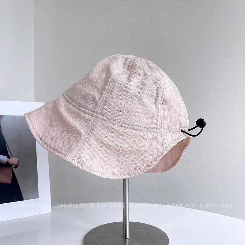 Thin Quick-drying Breathable Bucket Hat Women Spring Summer New Elastic Split Ponytail Basin Hat Sunshade Sun Bucket Hat