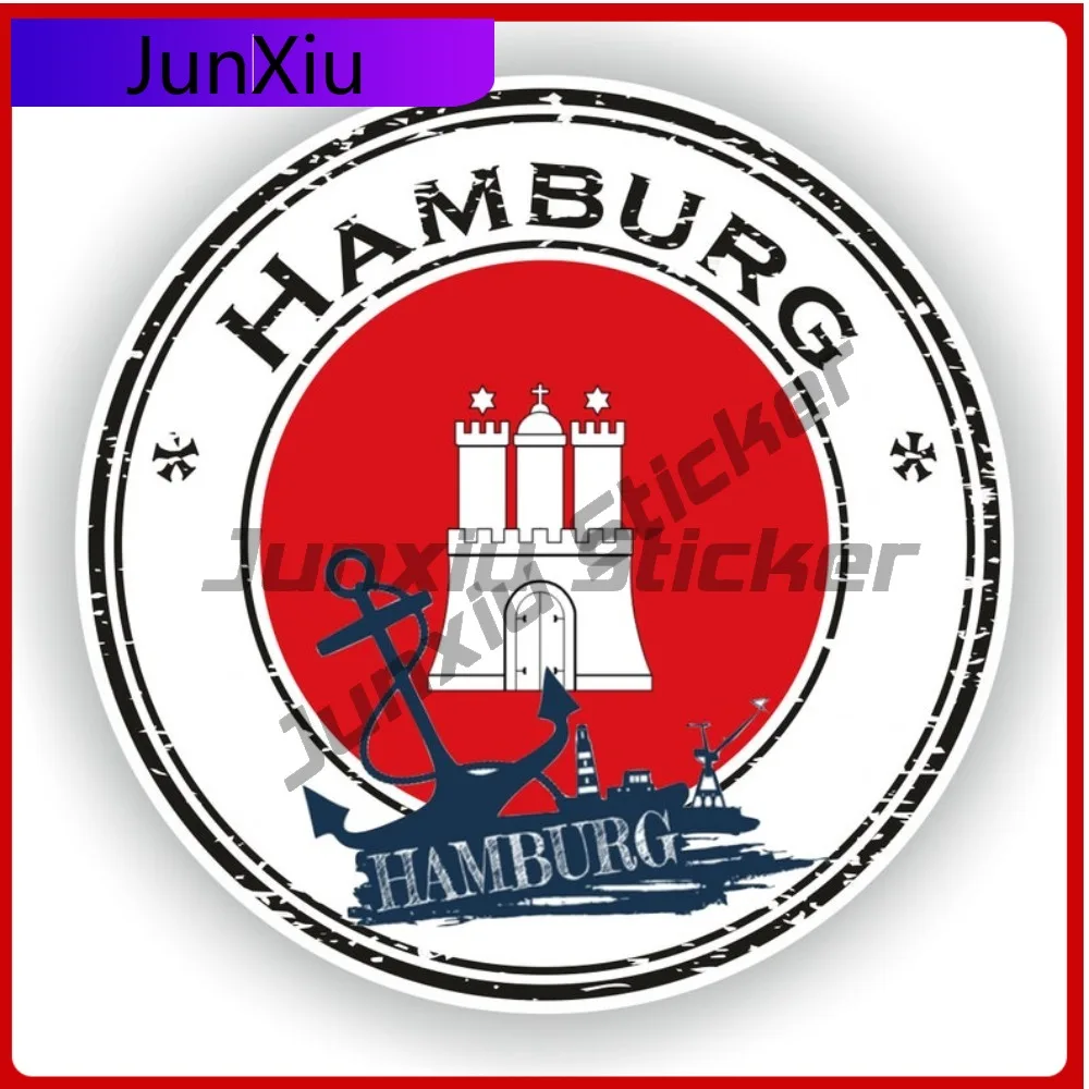 Hamburg Seal Round Flag Artistic Auto Exterior Accent Applied To Vehicle Exterior Bodywork And Glass