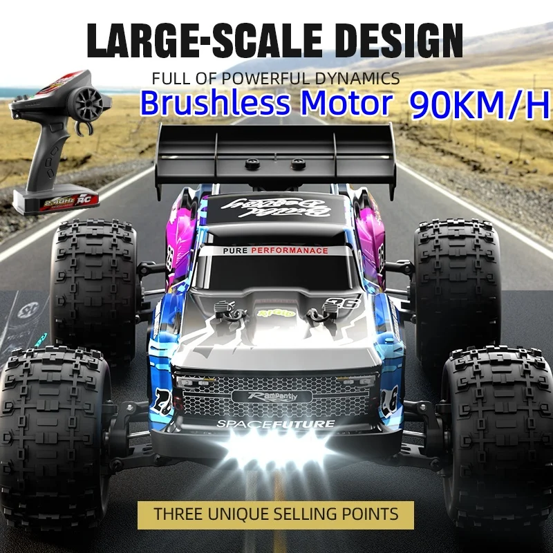 

NEW 90KM/H Brushless RC Car 4x4 High Speed Remote Control Car Off-Road Cars RC Drifting Racing Car Alloy Chassis Adults Toys