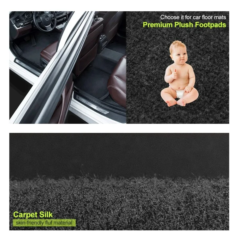 Alfombrilla de coche para Audi A3 2013-2020 Sedan 8V Saloon gamuza de poliéster antideslizante respaldo negro borde embellecedor de encuadernación roja