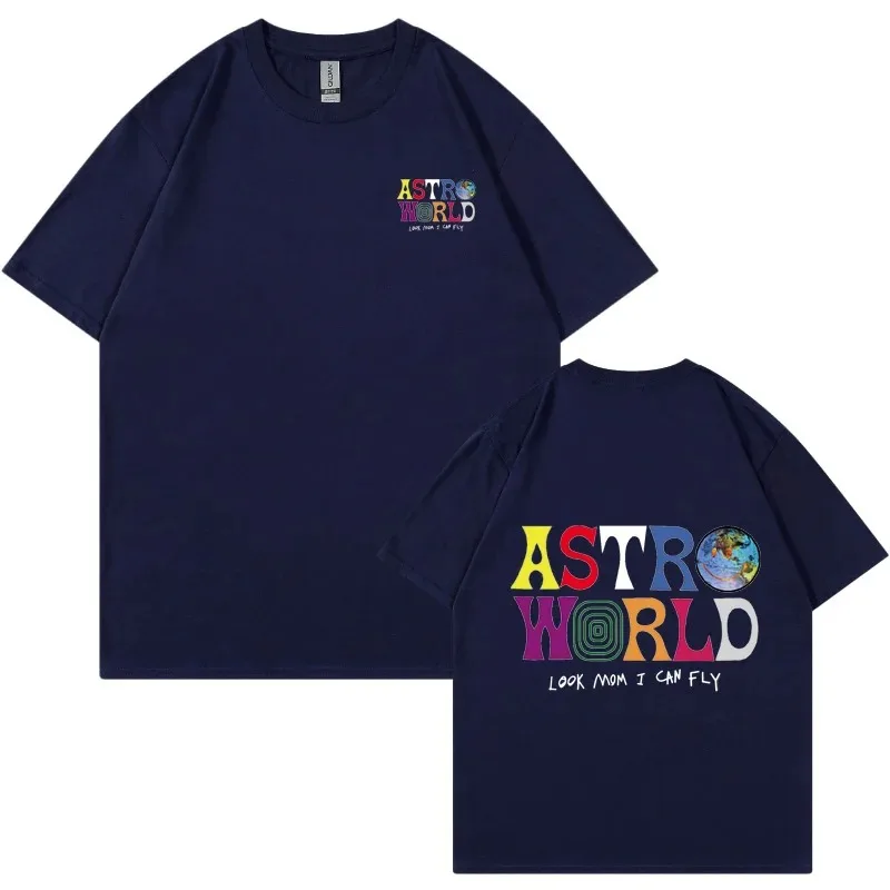 Cactus Jack ASTROWORLD T-shirt Look Mom I Can Fly letter print Summer men women 100% Cotton T-shirts Hip Hop Streetwear tee top