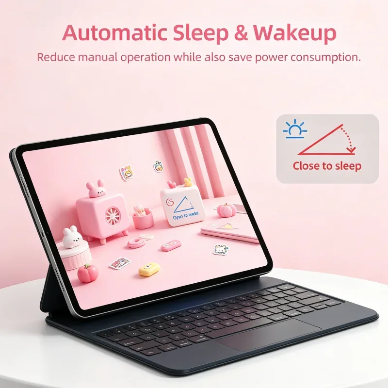 Capa de teclado multifuncional Pogo Pin com trackpad Teclado Ipad Teclado 2025 IPad Air 11 M3 Pro 11