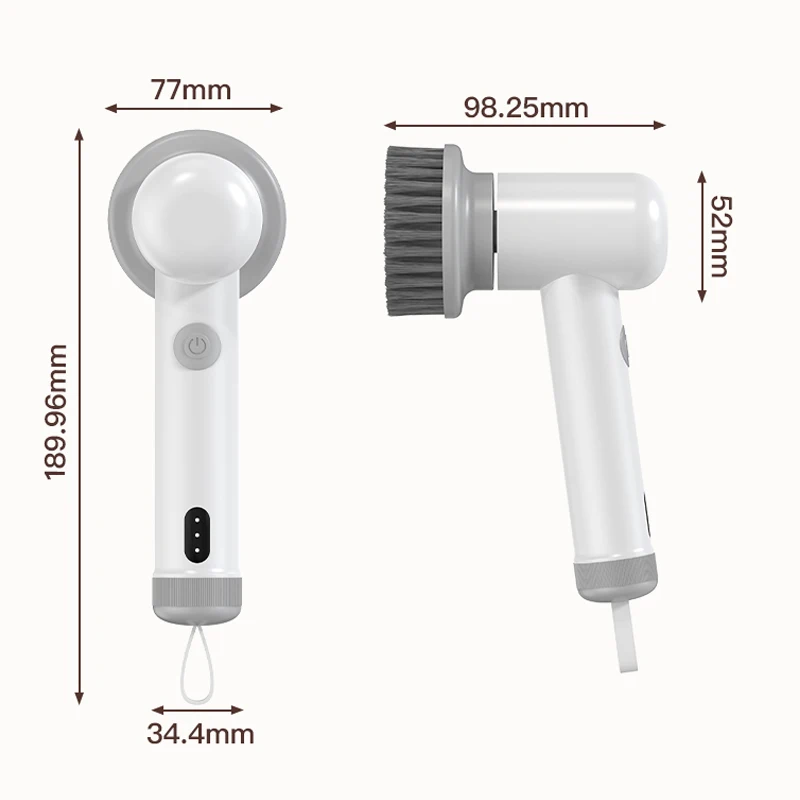 Electric Cleaning Brush USB Charging Housework Kitchen Dishwashing Brush Bathtub Tile Professional Cleaning Brush Waterproof