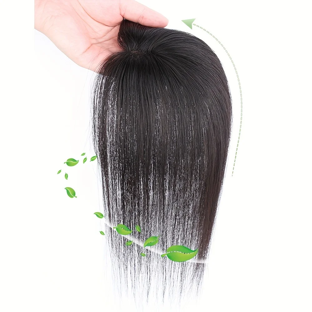 Clip in Bangs 100% Real Human Hair Pieces Wispy Fake Bangs Hair Clip on Bangs for Women Clip in Hair Extensions with middle Bang