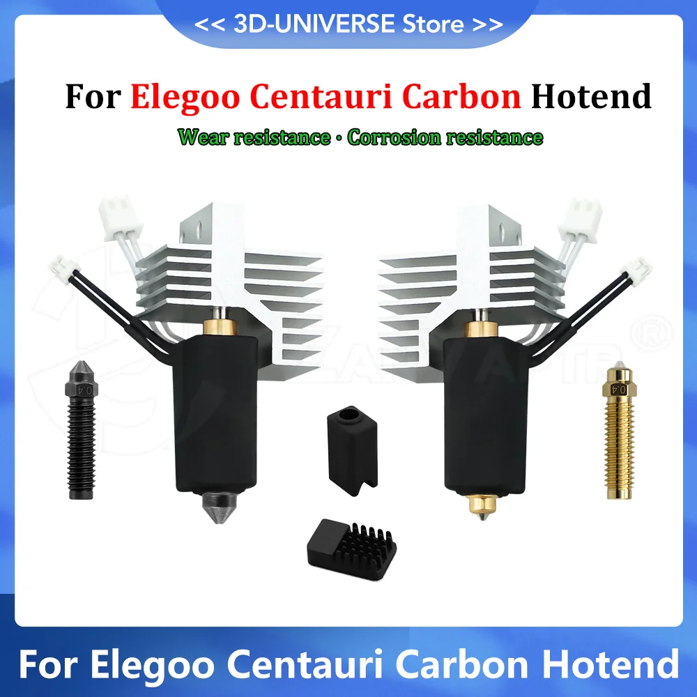 

0,2/0,4/0,6/0,8 мм для Elegoo Centauri Carbon Upgrade, керамическая латунь, биметаллическая насадка из твердой стали для деталей 3D-принтера