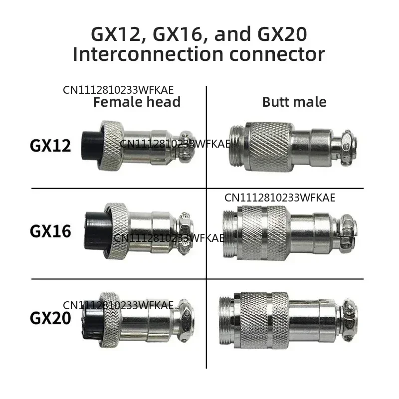 GX16 Splitter Connector Cable One Female Split Two Male Aviation Plug 16mm 2/3/4/5/6 Pin Male Female Adapter Wire