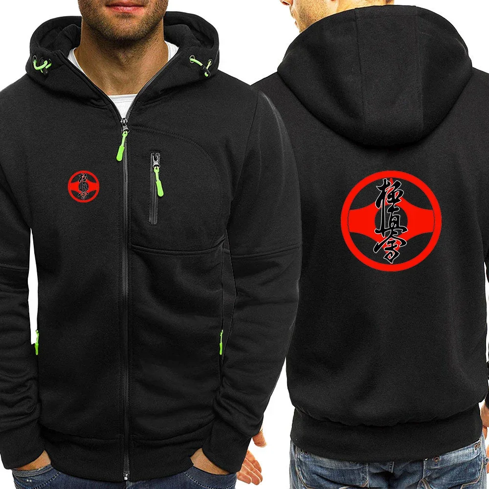 

Kyokushin Karate 2024 Men's New Cotton Hooded Coats Casual Zip Sweatshirts Zip Up Hoodie Warm Tracksuit Drawstring Tops Clothing