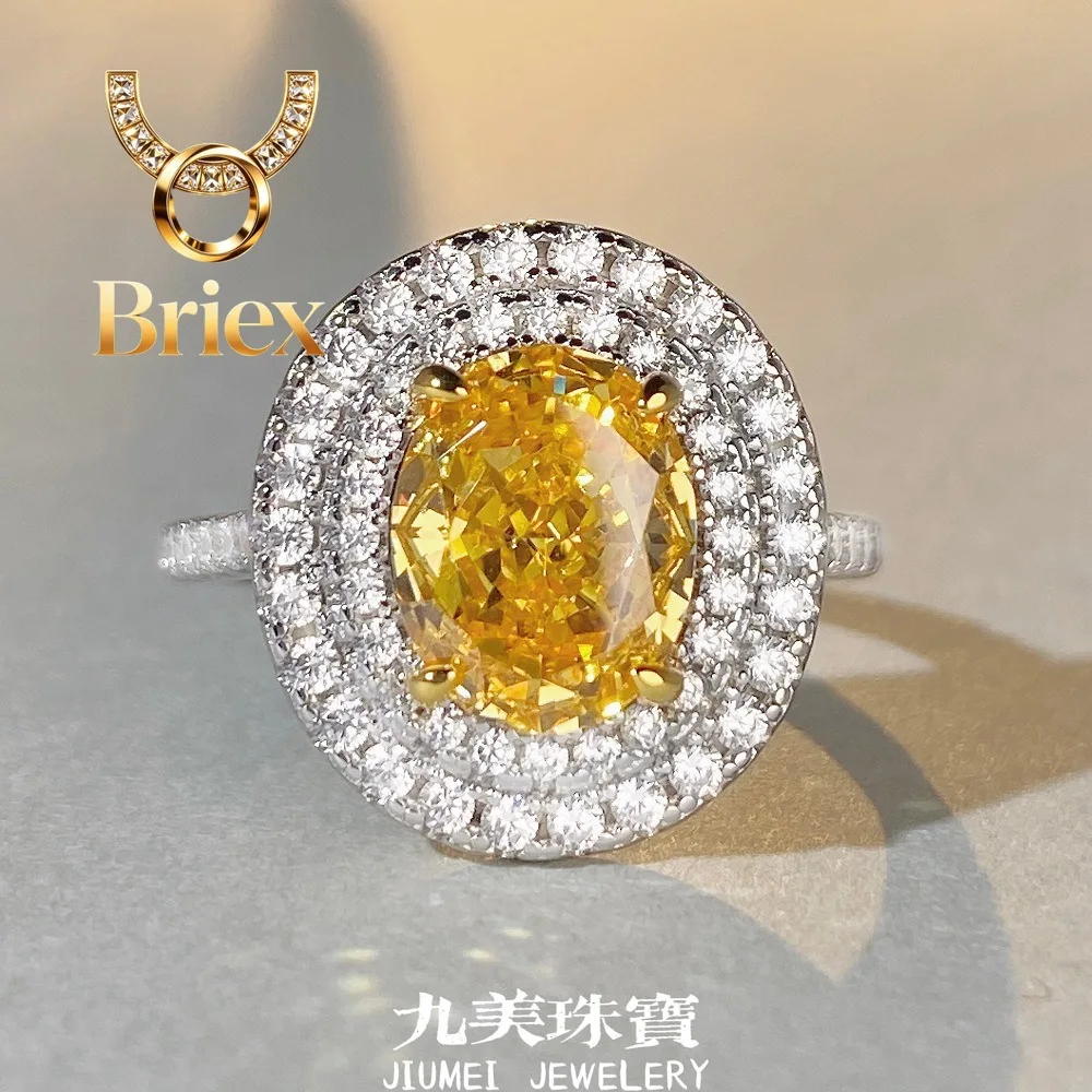 

Briex Jewelry Luxury Solid Platinum PT950 Women's 4 karat Ice Flower Diamond Ring