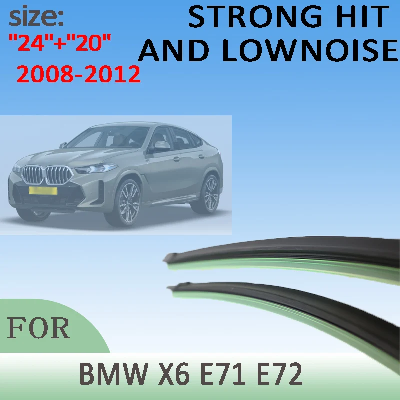 

Wiper Front Wiper Blades For BMW X6 E71 E72 2008 2009 2010 2011 2012 Windshield Windscreen Front Window 24"+20" LHD Accessories