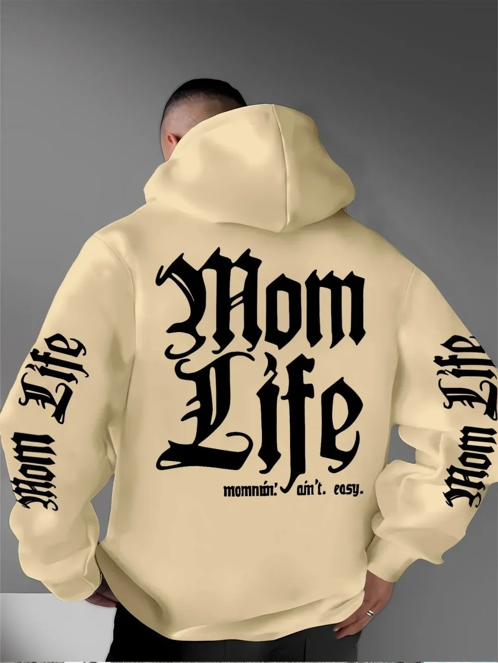 Europäischer und amerikanischer Herbst-Hoodie für Herren mit Gothic-Buchstabendruck, bequem, weich, für Outdoor und urbanen Trend – Detail 8