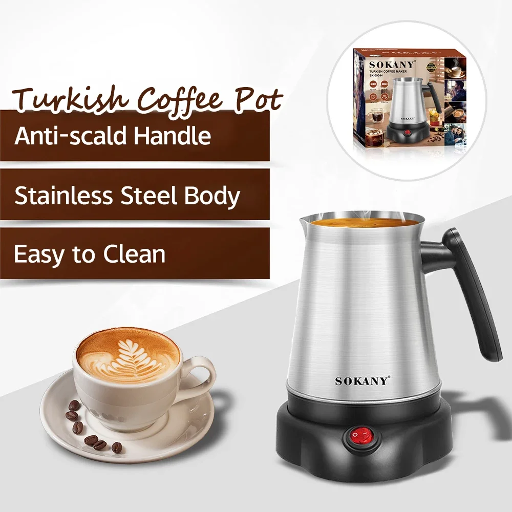 

800ml Coffee Maker Turkish Coffee Pot Rapid Heating Italian Mocha Pot Greek Turkish Coffee Machine Office Gift