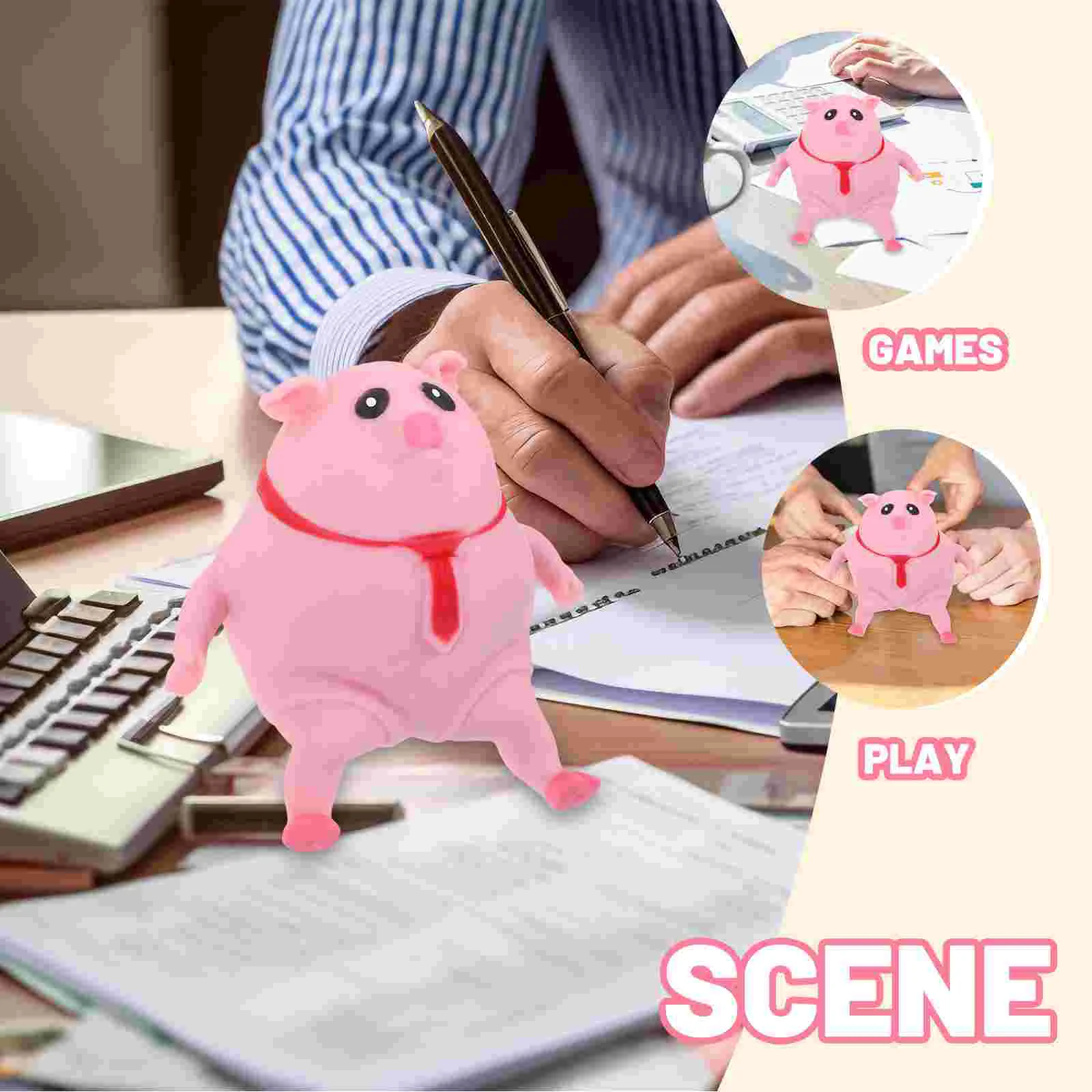 Squeeze Pig Children Fidget Mini Stress Party Favors Soft Glue Relief for Kids Decompression Adults