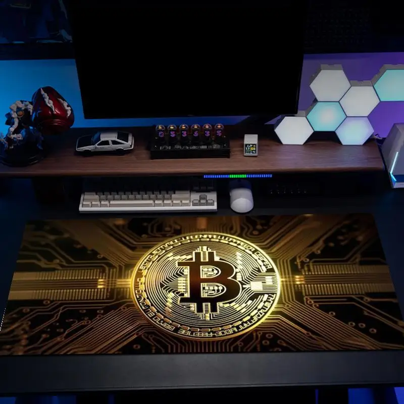 

Blockchain Bitcoin mouse pad, digital currency K-line chart design, thickened anti-slip rubber computer notebook office gamepad
