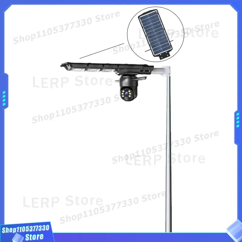 Outdoor ABS Solar Street Light Waterproof LED Lamp with 4G Wifi Camera Security Surveillance System for Garden Road Pathway