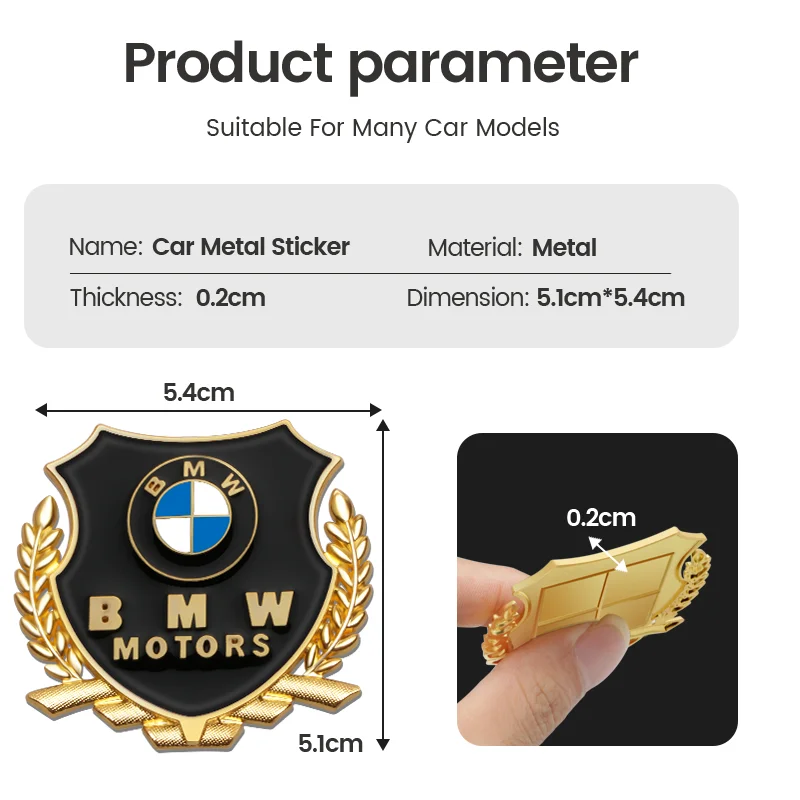 Car Body Styling Metal Badge Sticker Decoration Decal Auto Accessories For BMW E36 E39 E46 E60 E90 E90 F01 F10 F30 G01 G20 G21