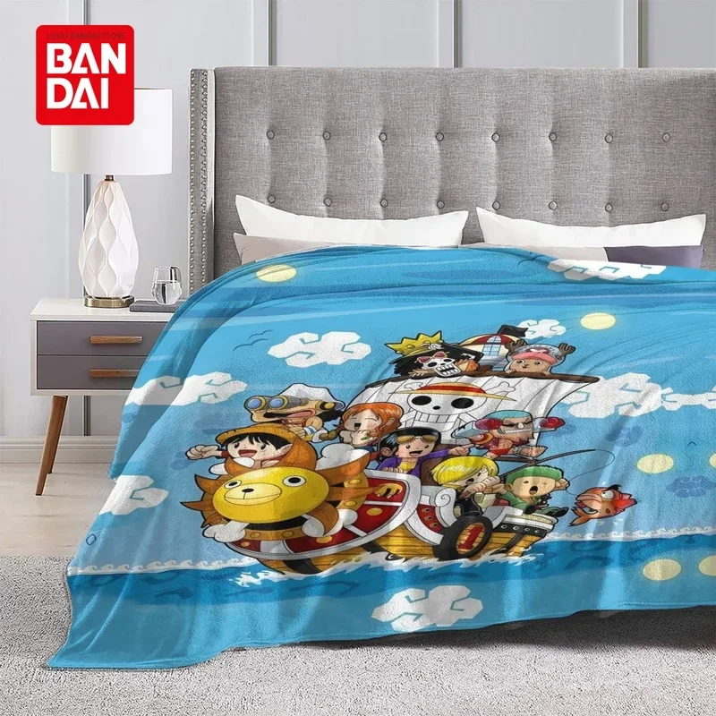 Bandai Japanese Anime Luffy Blankets on Bed Sofa Air Condition Sleeping Cover Bedding Throw Blanket Bedsheet For Kids