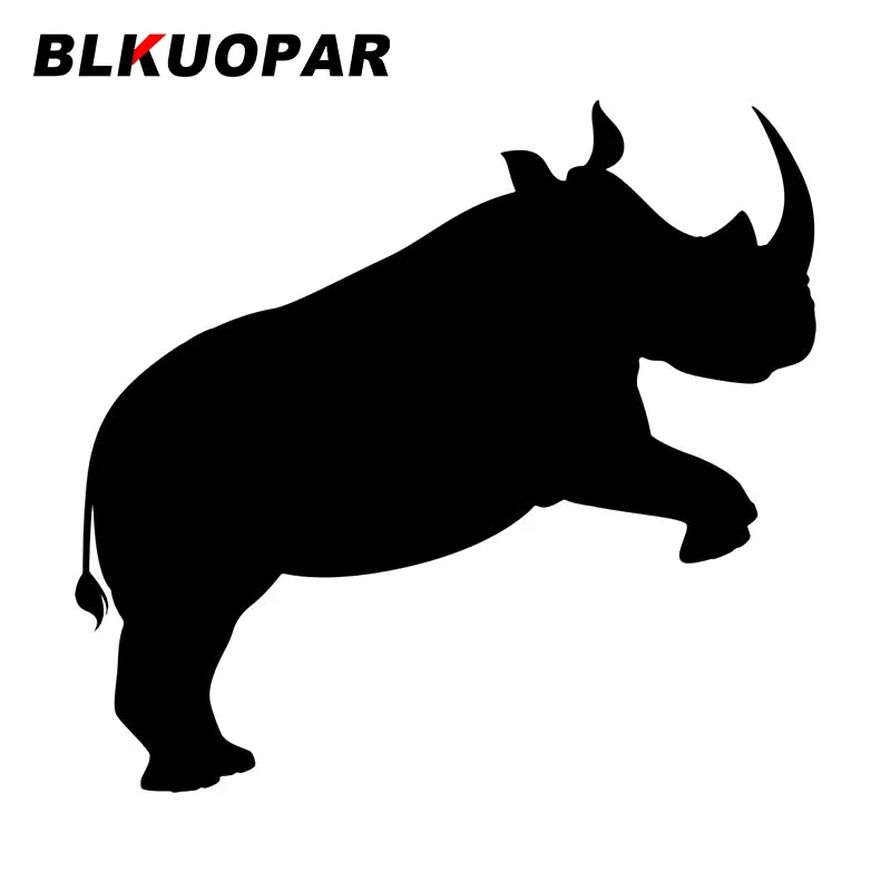 

BLKUOPAR для взрослых, африканский носорог, прыгающий автомобиль, наклейка, водостойкий солнцезащитный крем, высечка, модные индивидуальные автомобильные аксессуары JDM