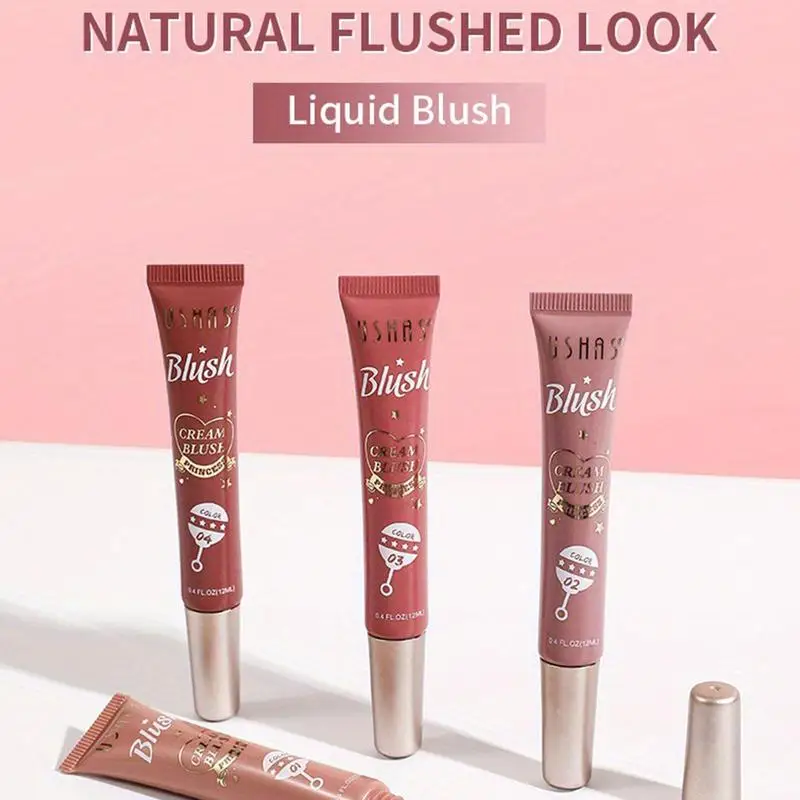 Líquido impermeável Blush Stick, luz suave, beleza Blush, duradouro, natural, contorno líquido, rosto Blush