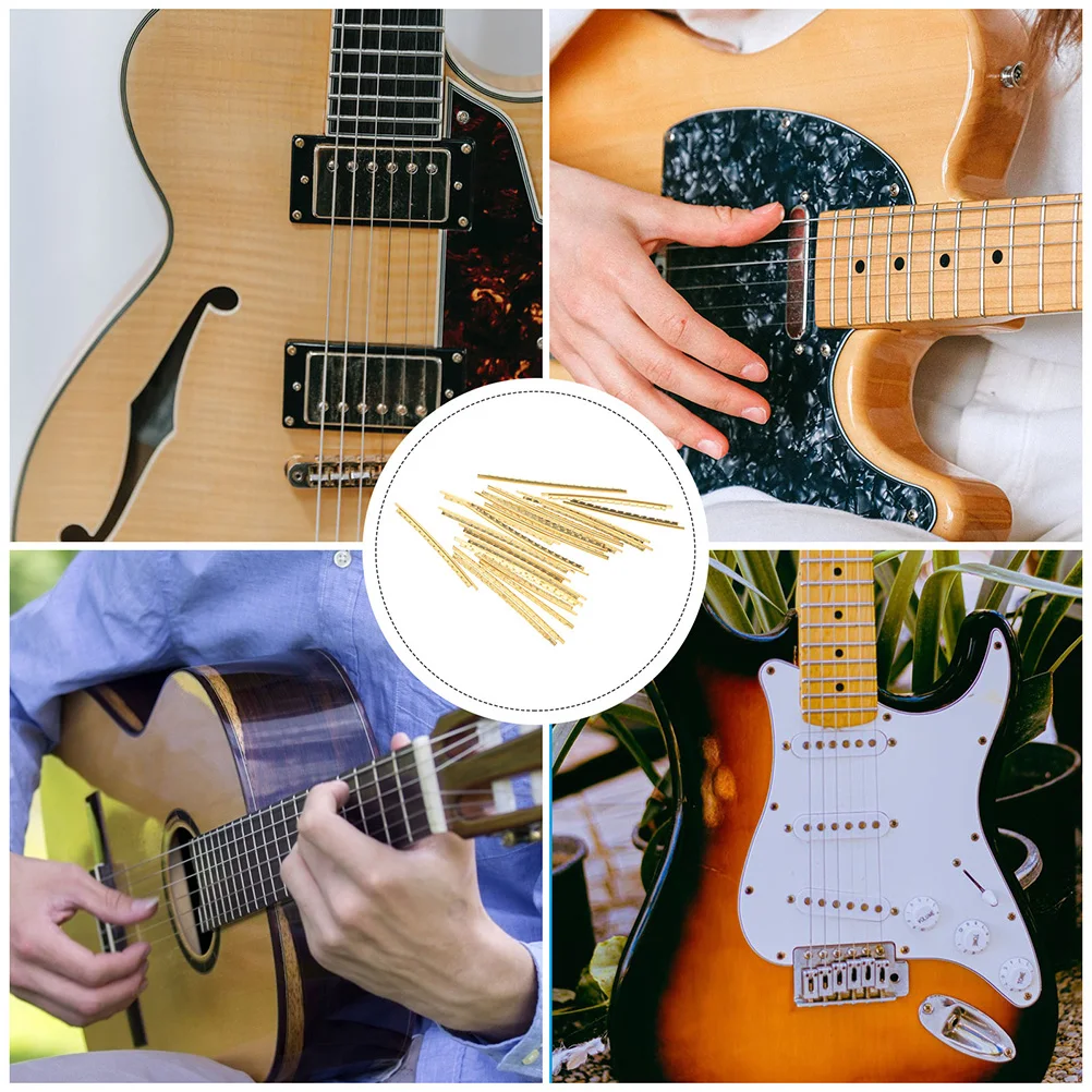 

20pcs Brass Guitar Fret Wires Fingerboard Wire for Acoustic Electric Accessories Kit Durable Metal Fretboard Strings Repair