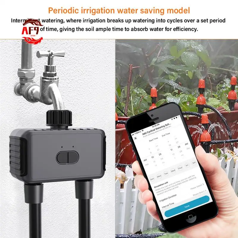 

AF90-Automatic Water Timer Outdoor Farm Garden Intelligent Sprinkler Timer Work For Alexa US Plug