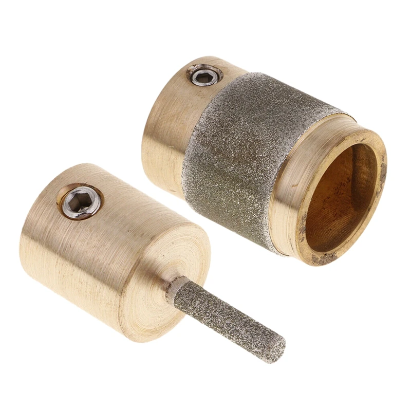 

NEW-2Pcs Stained Glass Grinder Head Bits Diamond Grinding Wheel For Glass Grinder