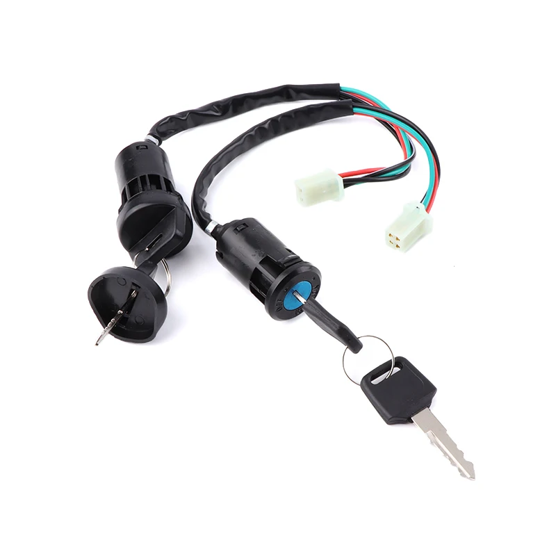 Juego de llaves de interruptor de encendido Universal de 4 pines y 4 cables para 50cc, 70cc, 90cc, 110cc, 125cc, 150cc, accesorios para Scooter ATV Quad Pit Dirtbike