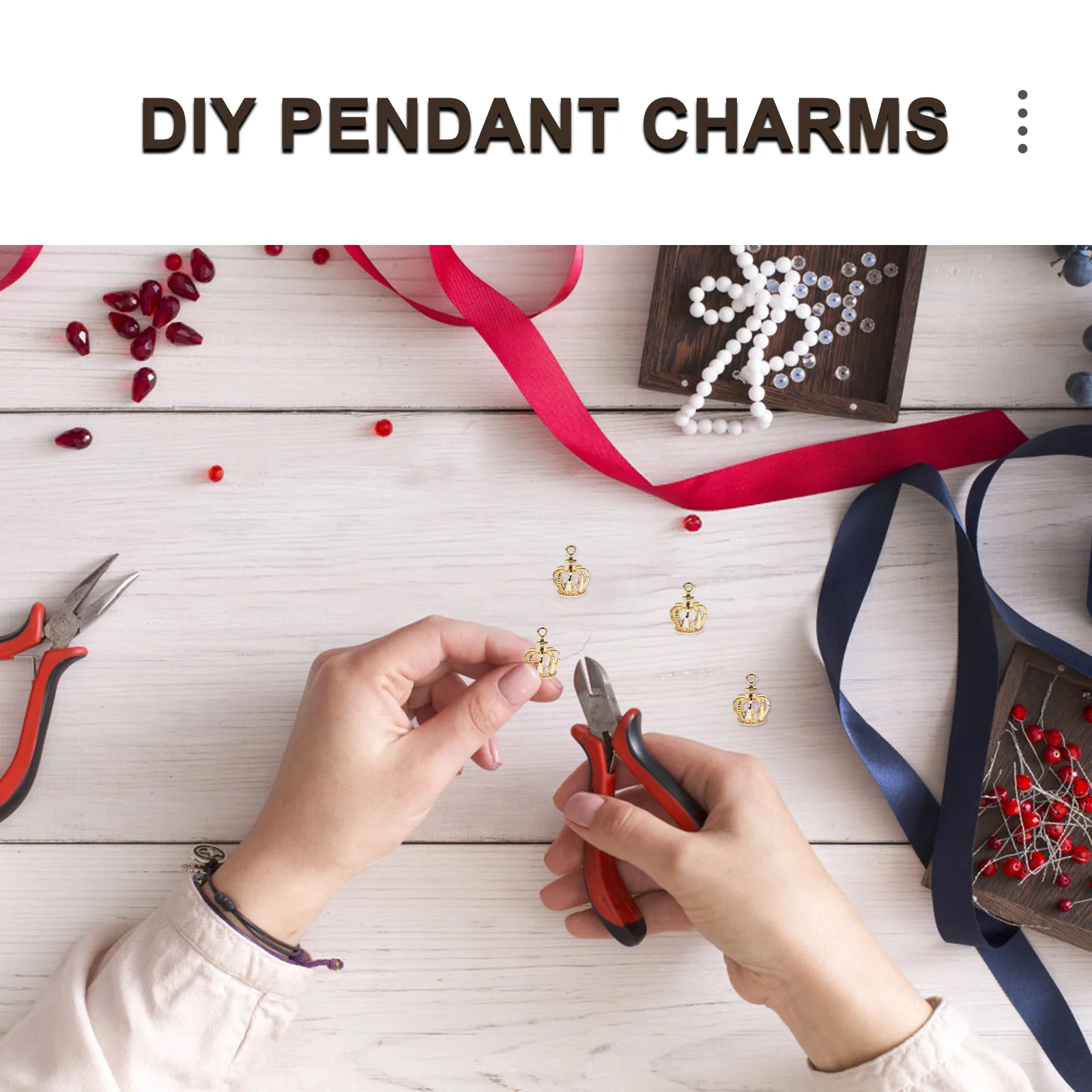 

5 шт. подвесок-корон с цирконами, детализированный дизайн, для рукоделия, изготовления украшений, для серег, браслетов, сумок