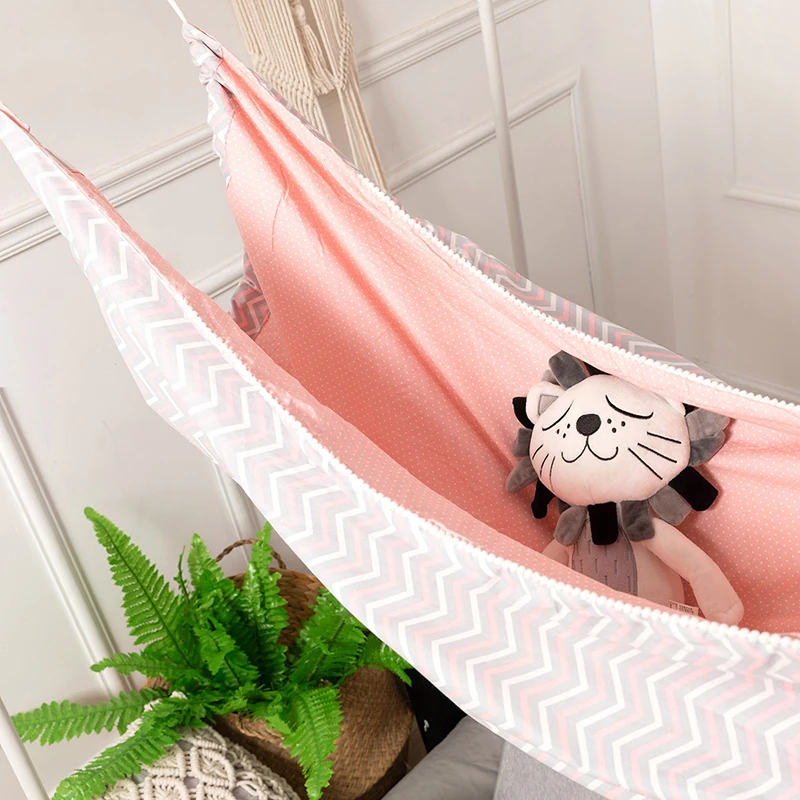 100x130cm Children Hammock Swing Indoor Outdoor Hanging Basket Kids Soft Cotton Cloth Bag Chair Baby Room Home Decorations