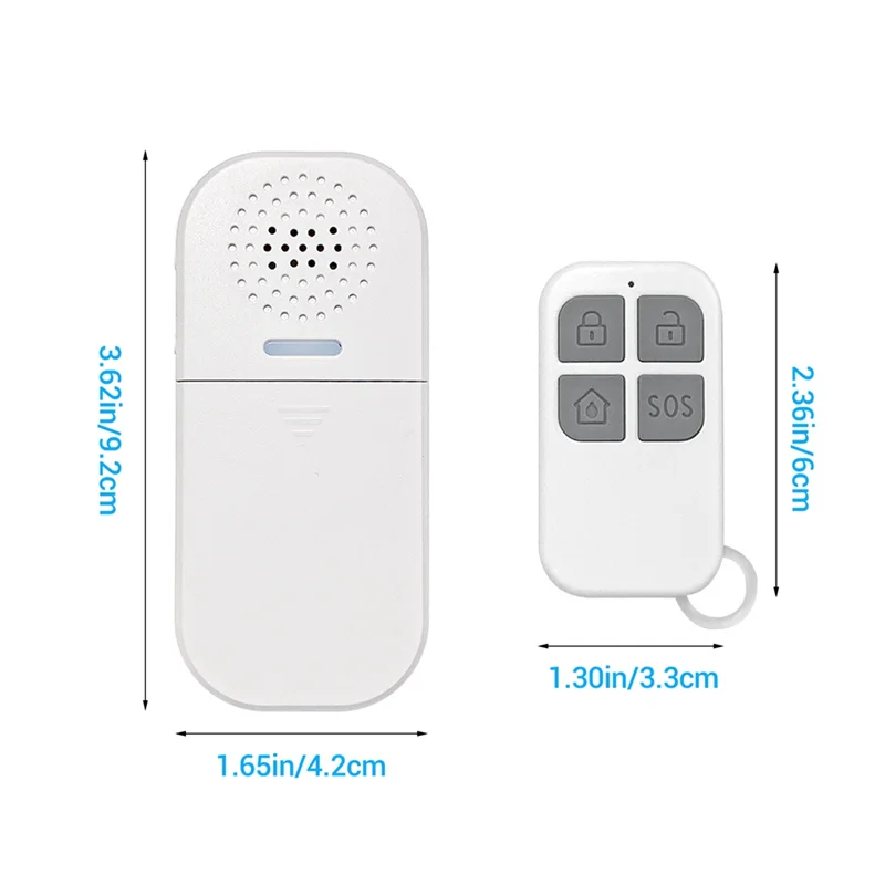 ABKI-Door Window Sensor Alarm ABS Door Window Sensor System Remote Control Operation Tuya Wireless Smart 130Db For Home Door Win