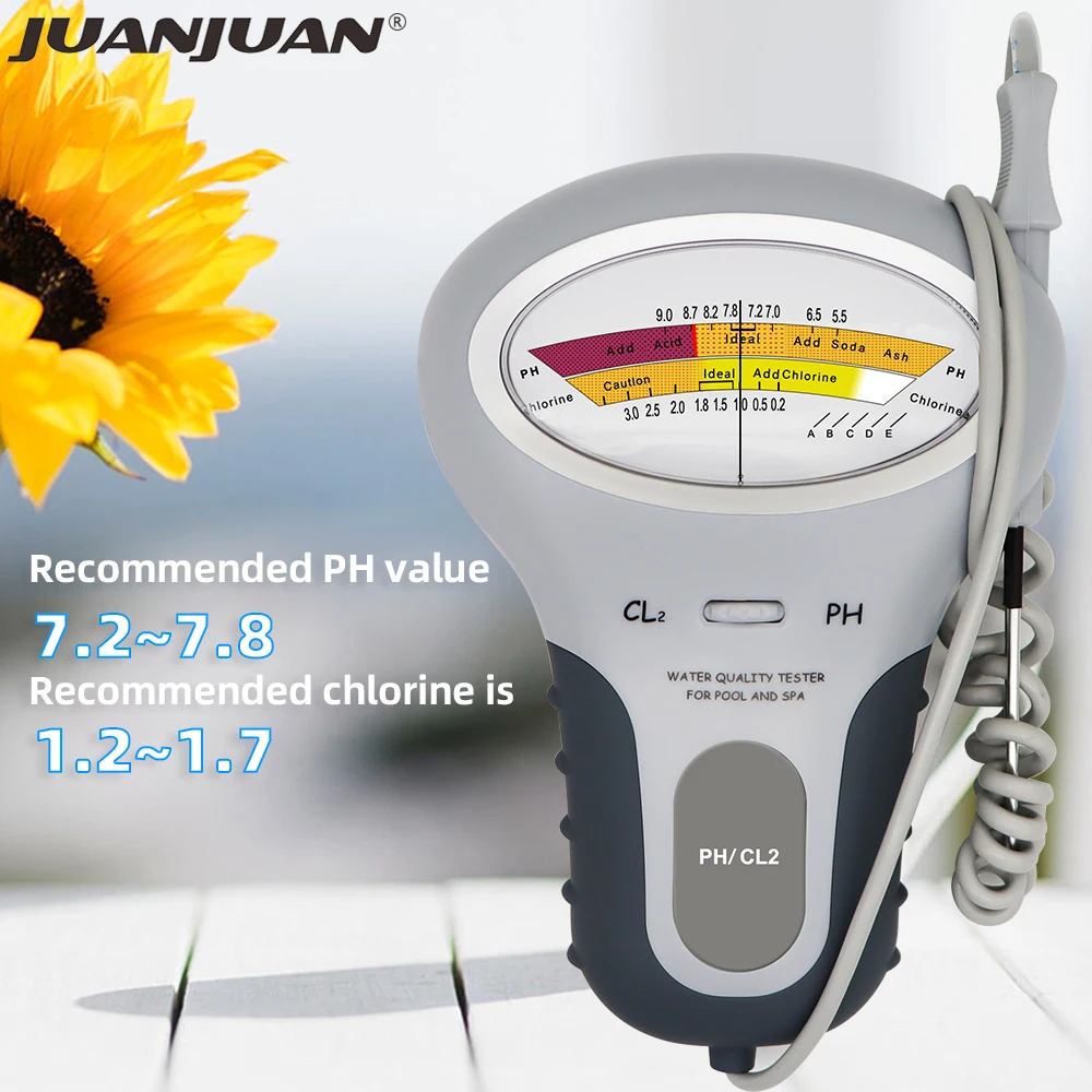 2 in 1 PH Chlorine Meter Chlorine Tester PC-101 PH Tester Chlorine Water Quality Testing Device CL2 Measuring For Pool Aquarium