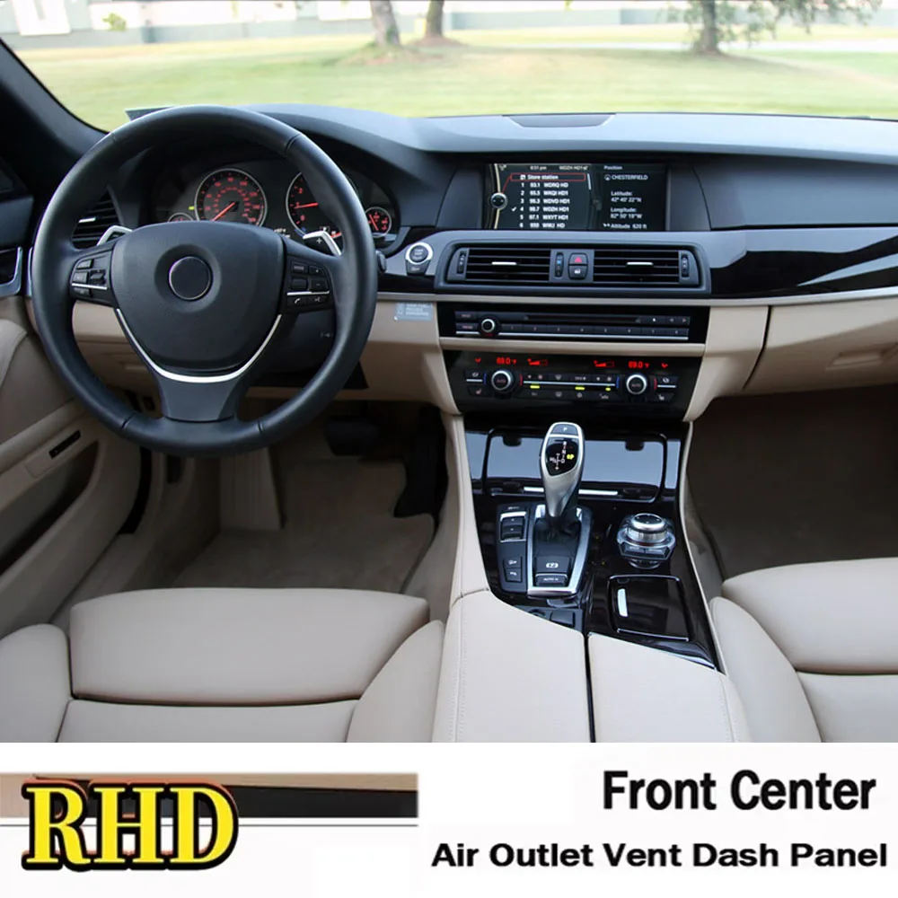 

RHD Front Row Wind Left/Center/Right/Rear Air Conditioning Vent Grill Outlet Panel Chrome Plate For BMW 5 Series F10 F18 10-2017