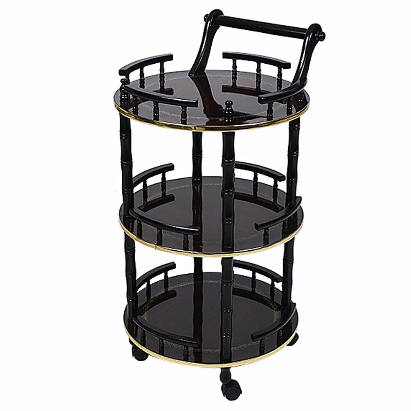 

High-End Food Delivery Tea Weagon Drinks Trolley Mobile Living Room Bedroom Storage Rack