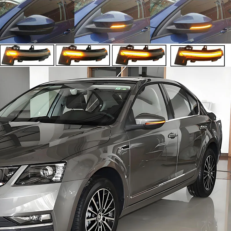 

Указатель поворота зеркала заднего вида подходит для Skoda Octavia MK3 от 2013 до 2019 года с указателями поворота стеклоочистителя зеркала заднего вида.