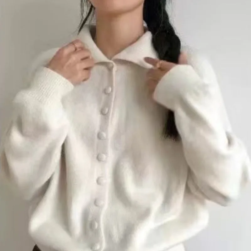 2025 Nieuwe zachte hoge hals button-down damesvest trui Koreaanse stijl Ins mode winter herfst gezellig breisel