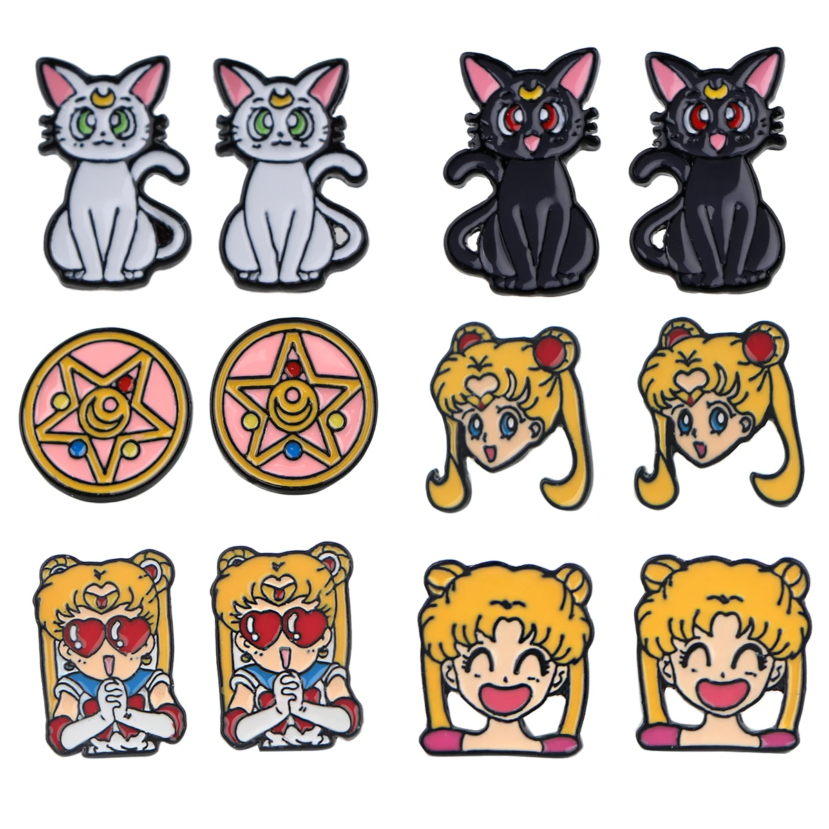 Cute Black Cat Earrings for Women Girls Korean Style Stud Earrings Anime Cosplay Accessories Party Jewelry Toys Gift