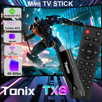 Tanix TX8 TV Stick Stick Allwinner H313 Android 10.0 TV Wifi 2.4G Dual Wifi BT 4K Media player TV Stick PK TV Box