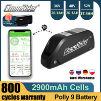 ChamRider DP-9 48V 36V 52V Ebike Battery 20ah Polly 40A BMS 18650 Cells 500W 750W 1000W 1500W Pack Electric Bicycle Lithium