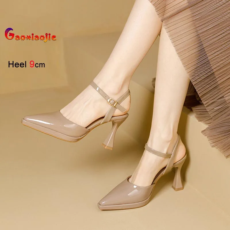 

2026 Summer New High Heels Sandals Women Fashion Solid Color Heels Sandals Pointed Toe Stiletto Ladies Commuting Single Shoes