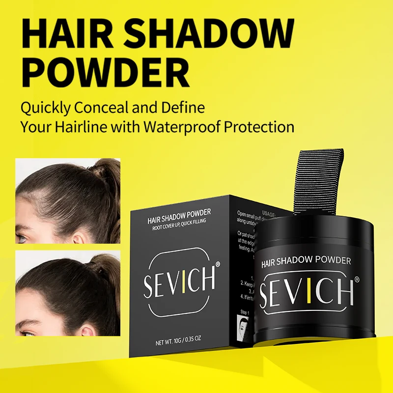 Hairline Powder Root Cover Up Black Brown Natural Instant Waterproof Hairline Shadow Powder Fiber Hair Concealer Coverage 5color