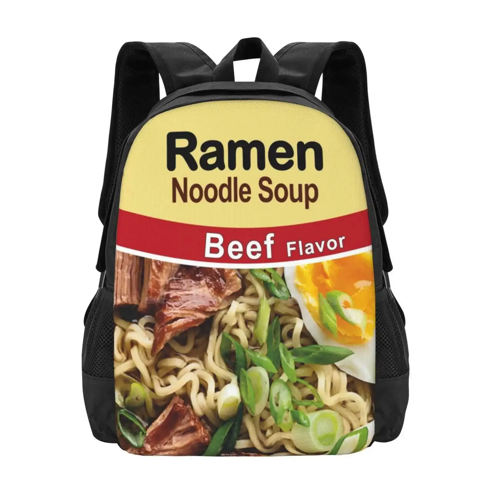 

Ramen Noodle Soup-Beef Flavor New Arrivals Unisex Bags Student Bag Backpack Instant Noodles Noodle Soup Ramen Soup Beef Flavor