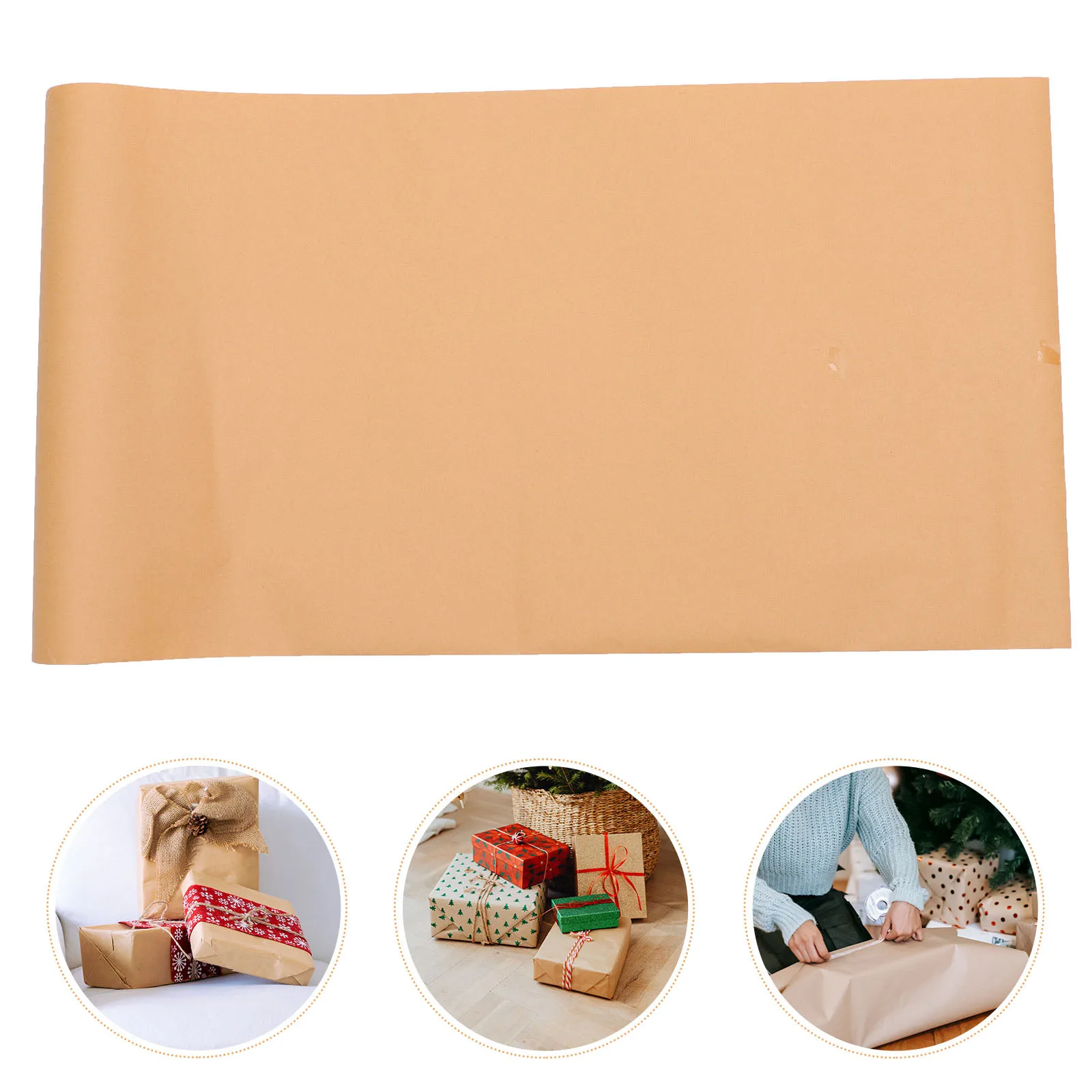 كرافت ورقة لفة براون ورق التغليف كرافت DIY مشاريع هدية التعبئة أغطية الطاولة عطلة زينة 120Gsm