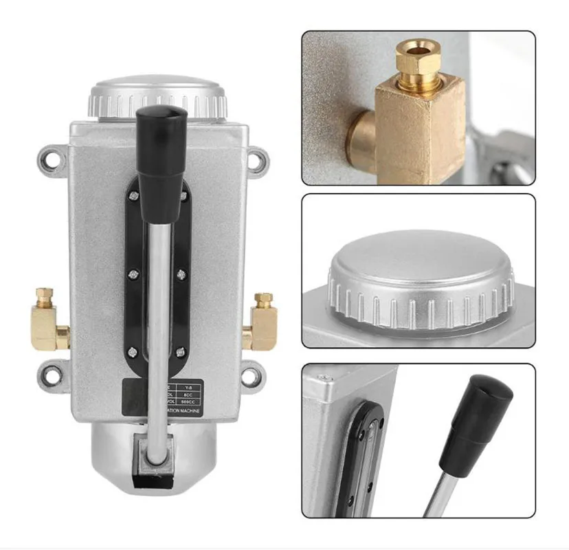 Fresadora de Y-8, bomba de aceite Manual, lubricación Manual CNC de 4mm, doble salida, compatible con Bridgeport